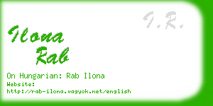 ilona rab business card